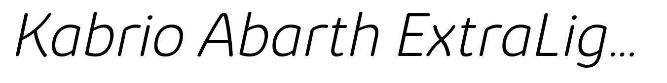 Kabrio Abarth ExtraLight Italic